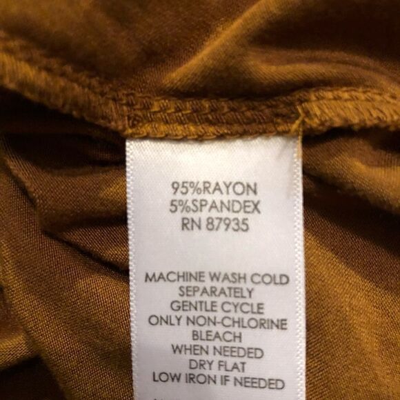 LOGO by Lori Goldstein dark mustard lounge top - Picture 5 of 8